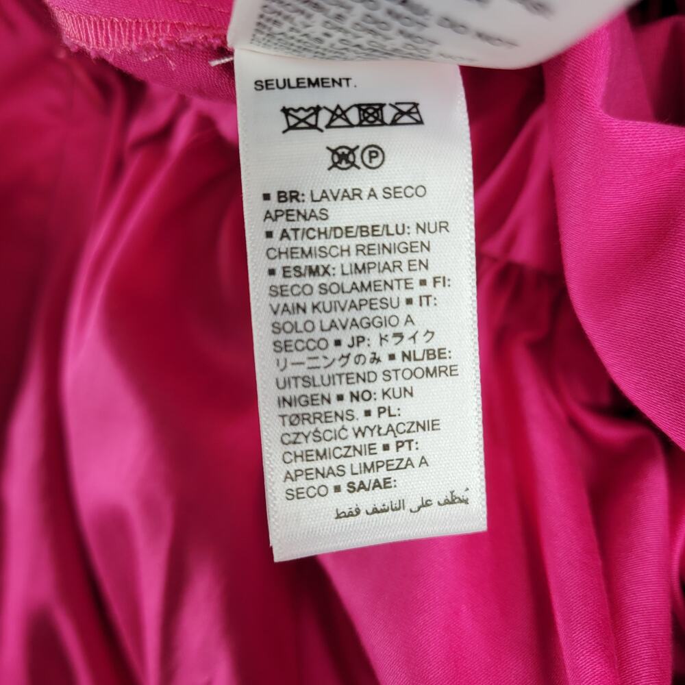 Making the Cut Designer Sienna High Low Dress Medium Magenta Ruffle Flounce New - Picture 4 of 16